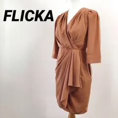 FLICKA フリッカ　ロングワンピース　ドレス　ベージュ　高級　冠婚葬祭　XS