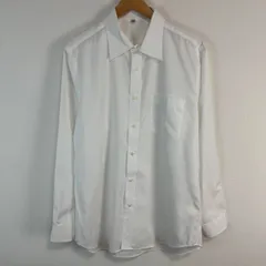 UNIQLO ユニクロ シャツ 長袖 無地 胸ポケット ホワイト XLサイズ メンズ 古着 ストリート シティーボーイ オーバーサイズ ゆるダボ