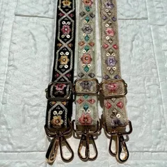 インド刺繍リボン　ショルダーストラップ　ショルダーベルト　スマホストラップ　ハンドメイド　＊No.26