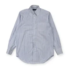 Maker’s Shirt 鎌倉 メーカーズシャツカマクラ ストライプ BD ボタンダウン 長袖 ワイシャツ ドレスシャツ 40/84 /ブルー×ホワイト メンズ