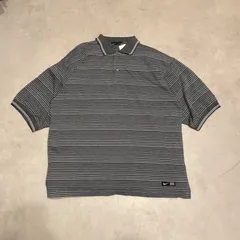 NIKE golf ナイキゴルフ　ストライプ　ボーダー　ポロシャツ　スポーツ　グレー