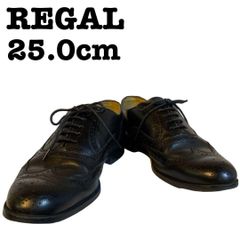 REGAL リーガルウイングチップ　ビジネスシューズ　ブラック　25.0