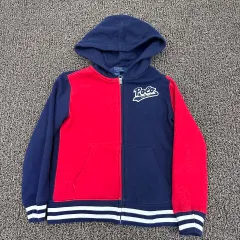 ポロ キッズ 120サイズ 6サイズ フードジップアップ 起毛 ネイビー