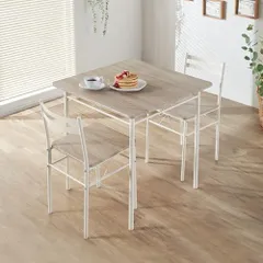 大特価　食卓 テーブル リビングテーブル 幅70cm ダイニングテーブル 1点 チェア 3点セット 2脚 2人用 ナチュラル 木目調 ダイニングテーブルセット おしゃれ PLAZA) コンパクト 組み立て品 アイリスプラザ(IRIS AS-V70