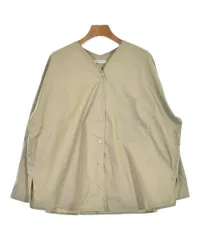 【美品】YONFA ヨンファ バンドカラー半袖シャツ sizeF/ホワイト お1人様1点限り】 未使用級】YONFAヨンファ シアーバンドカラー