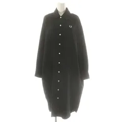フレッドペリー FRED PERRY シャツワンピース ロング 長袖 UK8 ブラック /DO ■OS ■SHのサムネイル