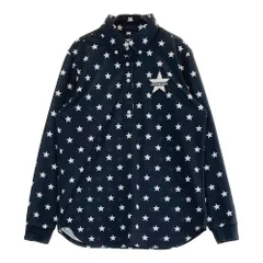サイズ：0 JACK BUNNY ジャックバニー  長袖ポロシャツ ボタンダウン 星総柄 ブラック系 [240101532796] ゴルフウェア レディース ストスト