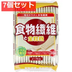 ヘルシークラブ 食物繊維と全粒粉ウエハース メープル味 36枚入 7個セット まとめ売りのサムネイル