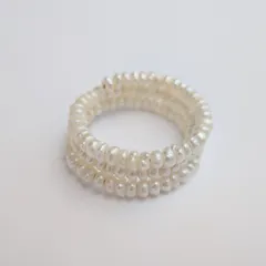 【大特価！】新品 淡水パール リング 形状記憶 フリーサイズ 指輪 真珠 パールリング パール 淡水真珠 カジュアル パールアクセサリー ペンダントトップにも