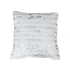 ASHEL クッション フェザー  かわいい 韓国風 クッション 中身 45x45cm クッション本体 ふんわり ボリューミー ポリエステル 3層 1枚単品 45×45cm×厚手18cm 四角/スクエア フロアクッション ホワイト シルバー ゴールド