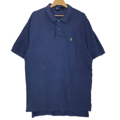90's Polo by Ralph Lauren 90年代 ポロ バイ ラルフローレン ポロシャツ 半袖 vintage ヴィンテージ	 ポニー刺繍 ワンポイント オーバーサイズ カンボジア製 XLサイズ ブルー