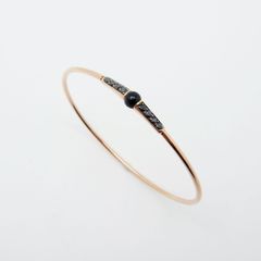 ポメラート マーマ ノン マーマ バングル オニキス ブラックダイヤモンド 約15cm 750PG 新品仕上げ SAランク