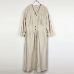 B.C STOCK Vネック ボリューム袖 ロングワンピース