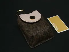 ■新品同様■ MICHAEL KORS マイケルコース MK柄 PVC AirPodsケース エアポッズケース レディース ブラウン系 BM4410