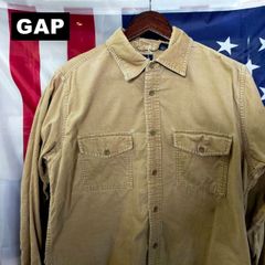 GAP ギャップ コットン ワーク シャツ 長袖 M 両胸ポケット ベージュ 10628