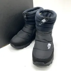 THE NORTH FACE ザノースフェイス ウィンターブーツ デタッチャブル ヌプシ ブーティ ポーラテック NF52478 箱付 25cm ブラック 靴B14939◆