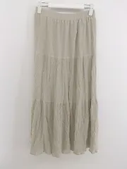 ◇ vis-a-vis ビザビ ウエストゴム ティアード ロング フレア スカート サイズF ベージュ系 レディース P  【中古】 【1209020004244】