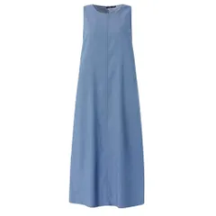 ☆ ブルー ☆ Sサイズ ☆ ロングデニムワンピース ノースリーブ ワンピース ロング レディース デニムワンピース ワンピ きれいめ おしゃれ ジャンパースカート ロングワンピ ロングワンピース 春 夏 デニムワンピ ポケット付き 体型カバー ゆったり 薄手