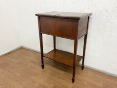 イギリスアンティーク猫脚ベッドキャビネット/ナイトテーブル/木製机