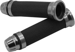 TKY 互換品 バイクグリップ バーエンド オートバイ カスタム アルミ ハンドル φ22.2mm(ガンメタル,  φ22mm)