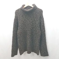 ◇ ⊇ Lui's ルイス タートルネック ミドルゲージ 長袖 ニット サイズM ブラック ブラウン メンズ E  【1503310012347】