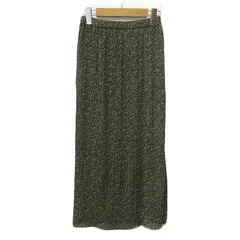 ローリーズファーム LOWRYS FARM スカート ロング プリーツ 総柄 シフォン F 黒 ブラック