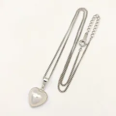 【美品】ハートパールネックレス　SILVER　シルバー925