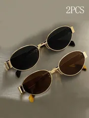 アクセサリー レディース アイアクセサリー 2個 オーバル型 パーソナライズ メタルファッショングラス レディース、レトロスタイル 旅行やおしゃれなコーディネートに