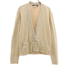 Salvatore Ferragamo サルヴァトーレフェラガモ 90s イタリア製 オールド 長袖 ニットカーディガン L ベージュ レディース 古着