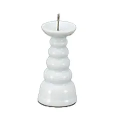 【数量限定】神具 ローソク立て 仏具 白2.5ロー立 7.7cm 山下工芸 794174471のサムネイル