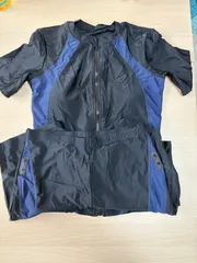 新品レディース 水着 半袖 スポーツ青い　3点セット　大きいサイズ