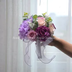 ブーケ ウェディング ブライダルブーケ 花嫁 5カラー 白 ピンク ブルー ホワイト 造花 結婚式 前撮り 豪華 花束 ガーリー 可愛い フラワー お洒落 二次会 披露宴 海外挙式 ウェディングブーケ