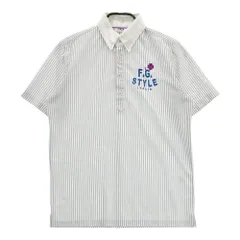 サイズ：M FILA GOLF フィラゴルフ  半袖ポロシャツ ストライプ柄 ホワイト系 [240101202523]# ゴルフウェア メンズ