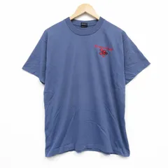 L/古着 フルーツオブザルーム 半袖 ビンテージ Tシャツ メンズ 90s エビ クルーネック 薄紺 ネイビー 25sep01 中古