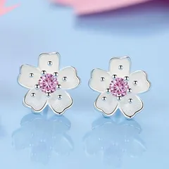 N2050 桜のピアス　お花形ピアス　可愛いさくらピアス　シルバー925 ピアス