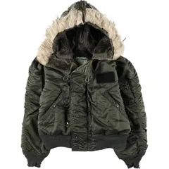 古着 70年代 米軍実品 N-2B 中綿入り ミリタリー フライトジャケット USA製 MEDIUM メンズM相当/evb030067