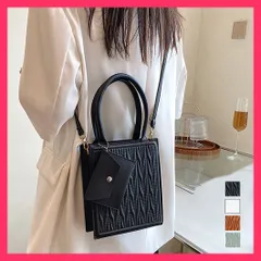 【おしゃれ】 ショルダーバッグ コインケース付きセット PUレザーカバン/韓国ファッション/バッグ 通勤通学 スクエアバッグ おしゃれ ミニトートバ おすすめ おしゃれ　人気 上品 77XIAO-003