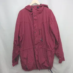 ◇ Θ JANSPORT ジャンスポーツ 防風性 通気性 長袖 マウンテンパーカー サイズL ブラック レッド系 メンズ E  【1504210015513】のサムネイル