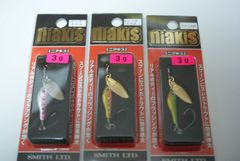 スミス　ニアキス　3g　3個セット　フィッシュボディースピナー　ピンクヤマメ　オレンジヤマメ　グリーンOR