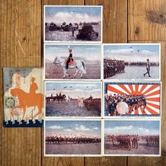 日露戦争 絵葉書 石版画 リトグラフ 奉天会戦 旅順攻囲戦 日本軍 士官