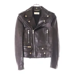 イヴ・サンローラン　ライダース　４６ 14AW サンローランパリ マーモットファー ダブルレザー