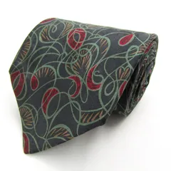 ピエールカルダン ブランド ネクタイ シルク ライン柄 総柄 PO メンズ グレー Pierre Cardin 【中古】