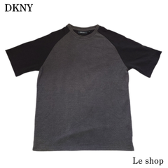DKNY ダナキャランニューヨーク 半袖 Tシャツ Мサイズ グレー ブラック 中古