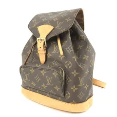 美品 LOUIS VUITTON ルイ・ヴィトン モンスリMM モノグラム リュック デイパック ブラウン PVC レディース メンズ ファッション M51136 USED