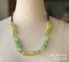 2st128 美品 MURANO GLASS ムラーノガラス ヴェネチアンガラス イタリア製 ネックレス