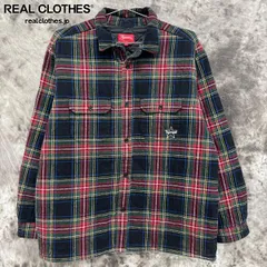 Supreme/シュプリーム【 21AW】Quilted Plaid Flannel Shirt/キルテッド プレイド フランネル 長袖シャツ/L