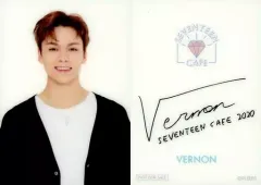 【中古】コレクションカード(男性) SEVENTEEN/VERNON(バーノン)/バストアップ・印刷サイン入り/「SEVENTEEN CAFE 2020」渋谷・東京・大阪(前半)・名古屋・福岡会場限定 事前予約特典オリジナルカード