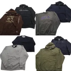 古着卸 まとめ売り チャンピオン Champion スウェット 8枚セット (メンズ 2XL ) フーディー ワンポイント プルオーバー 中古 古着 NC3897