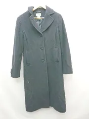 ■ L.L.Bean エルエルビーン ウール100% 無地 秋冬 長袖 チェスターコート ネイビー系 レディース P  【1310020013676】