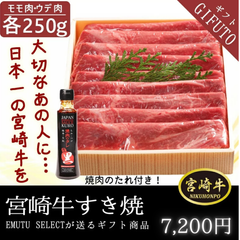 宮崎産 高級ブランド 宮崎牛 すき焼きセット モモ肉 ウデ肉 計500g 都城市